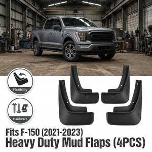 Ensemble de garde-boue avant et arrière compatible avec les camions F150 <span class=keywords><strong>2021</strong></span>-2025 et les véhicules électriques Lightning EV série YURAN, PP+TPR, garantie de 12 mois - Product Image 1