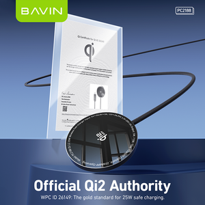BAVIN Chargeur sans fil Qi2 <span class=keywords><strong>officiel</strong></span> pratique, élégant et durable PC2188 25W avec certificat CE - Product Image 2