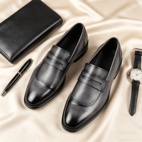 Mocassins de luxe gris bruni pour hommes, chaussures formelles faites à la main pour hommes, chaussures décontractées pour affaires