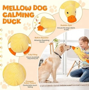 Dayanıklı, Etkileşimli, Isırmaya Dayanıklı, Sesli, Yumuşak Peluş Ördek Oyuncak - Küçük/Orta Boy Köpekler İçin - Çoklu Boyutlarda, Çiğneme, Diş Bakımı, Uyku, Oyun - Product Image 6