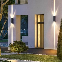 Applique murale de décoration LED moderne d'extérieur E27 étanche luminaire pour maison mur extérieur Lant noir porche Simple aluminium