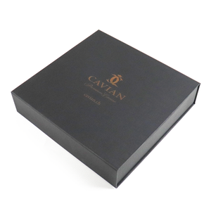 Customized logo High Quality Packaging Black Textured Paper Magnetic Paper <b>Box</b> for Cosmetic Products with Foam Insert - Product Image 3