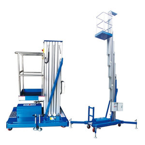 Elevador de aluminio vertical hidráulico Elevador móvil pequeño Plataformas de trabajo aéreo de doble mástil - Product Image 3
