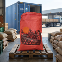 Sacs tissés en PP du fabricant chinois, sacs en plastique polypropylène transparents blancs pour riz, farine, engrais, maïs