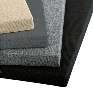 Panel <span class=keywords><strong>Acústico</strong></span> Moderno <span class=keywords><strong>de</strong></span> <span class=keywords><strong>Fibra</strong></span> <span class=keywords><strong>de</strong></span> <span class=keywords><strong>Vidrio</strong></span> Recubierto <span class=keywords><strong>de</strong></span> Tela, Ignífugo e Impermeable, para Absorción <span class=keywords><strong>de</strong></span> Sonido en Escuelas, Panel Decorativo para Pared - Product Image 1