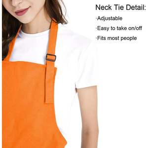 2025 Adjustable Orange L Cotton Canvas Apron and <b>Chef</b> <b>Hat</b> Set for Men and Women's BBQ Accessories - Product Image 5