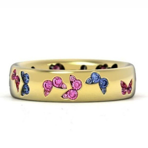 Anello Elegante con Motivo a Farfalla Multicolore, Design Minimalista, Gioiello Statement per Donne - Product Image 6