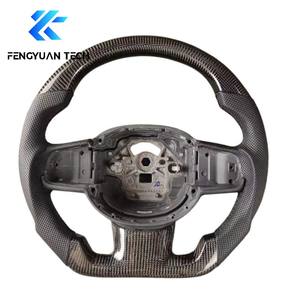 Volant sport en cuir et fibre de carbone pour <span class=keywords><strong>Volvo</strong></span> XC90 XC60 XC40 S90 S60, design à fond plat, compatible - Product Image 3