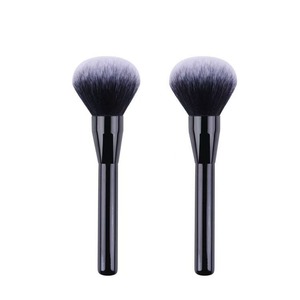 Pinceau de maquillage rond en fibres synthétiques pour poudre libre, blush et highlighter, pour le visage et les joues, végan - Product Image 5