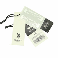 Étiquette volante personnalisée pour vêtements avec logo gaufré, RFID UHF 860-960 MHz, pour sacs et chaussures, avec impression pour l'inventaire