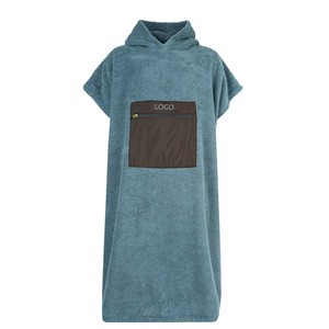 Serviette de plage à capuche en coton éponge personnalisée en gros pour adultes, <span class=keywords><strong>poncho</strong></span> pour le <span class=keywords><strong>surf</strong></span> et la natation - Product Image 6