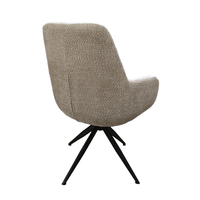 Fauteuil de canapé de loisirs moderne au design chaud avec coussin épais en coton rempli d'aile arrière jambes étoilées pour chambre à coucher et salle à manger
