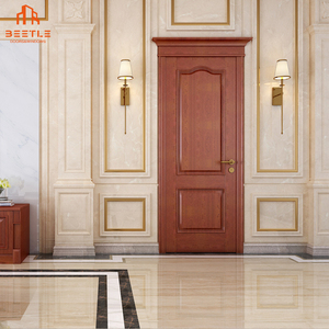 การออกแบบประตูห้องสุขาแบบแกว่งเดี่ยวทำจากไม้สีดำแบบจีน - Product Image 3