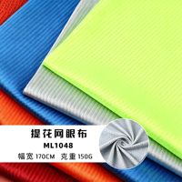 Tissu jacquard en spandex/polyester 150 GSM 66 pouces résistant à l'abrasion, maille géométrique abstraite tricotée pour vêtements de sport