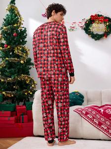 <span class=keywords><strong>Pijamas</strong></span> Divertidos de Manga Larga con Estampado de Grinch para Hombre, Navidad 2026 - Product Image 4
