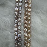 Pièce de monnaie naturelle perles baroques 11-14mm véritable perle d'eau douce naturelle collier à faire soi-même boucle d'oreille bijoux accessoire bouton perles
