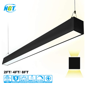 Hiện đại kiến trúc <span class=keywords><strong>LED</strong></span> tuyến tính ánh sáng mặt dây chuyền 50W 60W 70W 80W 100W nhôm đèn trần cho nhà để xe phòng tập thể dục - Product Image 1