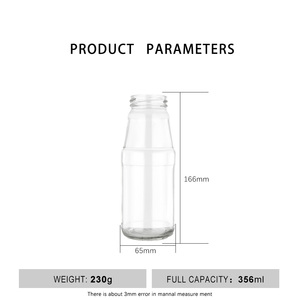 Botella <span class=keywords><strong>de</strong></span> vidrio para bebidas <span class=keywords><strong>de</strong></span> leche personalizada, botellas <span class=keywords><strong>de</strong></span> vidrio transparentes vacías redondas para café con <span class=keywords><strong>miel</strong></span> - Product Image 3