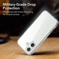 Coque en silicone transparente antichoc pour iPhone 16promax 15 14 13 12 11 Pro Xs Max Mini XR X 7 8 6s Plus