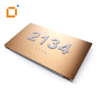 Plaque tactile ADA Grade 2 en acier de qualité supérieure pour hôpitaux, maisons de retraite et signalétique de direction accessible pour les professionnels de la santé