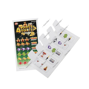 Pull Tab Design gratuit Papier couché Impression numérique <span class=keywords><strong>Ticket</strong></span> Taille logo Taux gagnant Onglets à tirer personnalisés Billets de jeu - Product Image 2