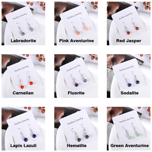 Vente flash - Boucles d'oreilles pendantes personnalisées en pierres précieuses naturelles, multicolores, fabriquées en usine, pour cadeaux de Noël - Product Image 3