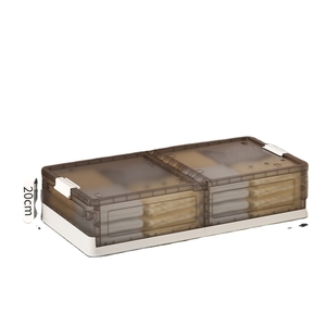 Boîte de rangement pliable en plastique grande capacité avec roulettes, bacs de rangement sous le lit pour vêtements de chambre à coucher - Product Image 5