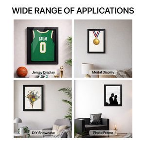 Wholesale 16x20 <strong>in</strong> Black MDF Jersey Display <strong>Frame</strong> Photo <strong>Frame</strong> Cases Shadow Box <strong>Frame</strong> for Your Jersey Uniform T-<strong>shirt</strong> - Product Image 5