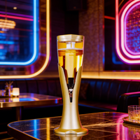 Distributeur de boissons automatique personnalisé 3L avec lumières LED, distributeur de bar pour jus, bière, vin, tour à vin avec tube à glace en plastique – Vente en gros
