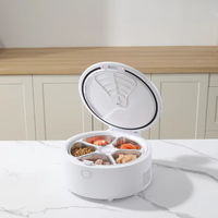 Distributeur automatique de nourriture humide pour chat, sans fil, avec minuterie, et compartiment réfrigéré à glace, emballage sans fil
