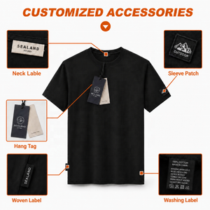 T-shirt da uomo personalizzata con logo di alta qualità, stampa estiva in cotone, tinta unita, fornitore affidabile, disponibile in molti colori - Product Image 2