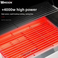 Grille de barbecue de table en acier inoxydable sans fumée intégrée pour une cuisson en plein air pratique Barbecue électrique intégré