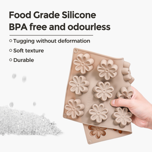 MUYULINS factory can customize 15-cavity flower-shaped molds, LFGB platinum non-stick, BPA-free <b>silicone</b> cake molds - Product Image 4