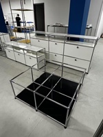 Mueble de Comedor y Sala de Estar Modular Moderno, Plegable, de Acero Inoxidable, Estilo Simple, Popular en Internet (INS)