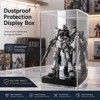 Boîte de présentation transparente en acrylique pour comptoir, cube de rangement pour figurines d'action, jouets de collection, modèles