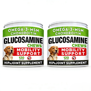 강아지와 고양이를 위한 글루코사민 & 콘드로이틴 소프트 츄 - MSM + 오메가-<span class=keywords><strong>3</strong></span> 피쉬 오일 빠른 흡수 관절 건강 관리 면역 지원 - Product Image 1