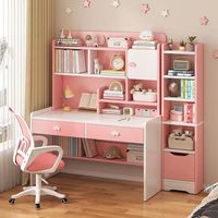 Table d'étude pour étudiants, bureau pour enfants, combinaison de table et de chaise avec bibliothèque, table d'écriture simple pour chambre d'enfant