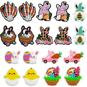 Nuevas Cuentas de Silicona 3D de Pascua, Cuentas Sueltas con Forma de Conejito y Huevo, Accesorio para Hacer Cadenas de Teléfono, Pulseras, Collares, Bolígrafos y Cordones - Product Image 4
