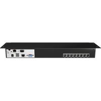 Commutateur KVM IP LED 8 ports MT-VIKI 1U en rack avec adaptateur USB VGA sur Ethernet CAT6, console LCD 19 pouces