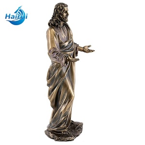 Escultura Religiosa Católica de Metal Fundido para Jardín Exterior, Tamaño Personalizado, Bronce Tradicional, Cristo, Jesús Sin Hogar, HR-339 Bro - Product Image 5