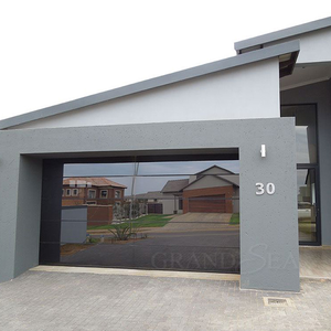 <span class=keywords><strong>Porte</strong></span> de <span class=keywords><strong>garage</strong></span> électrique à ouverture latérale en alliage d'aluminium au design moderne, avec verre trempé miroir, surface finie étanche, pour villas, livraison directe - Product Image 4