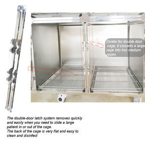 Veteriner profesyonel 304 paslanmaz çelik Pet klinik <span class=keywords><strong>5</strong></span> kapılar köpek ve kedi için köpek kafesleri kombinasyonu kafesleri - Product Image 5
