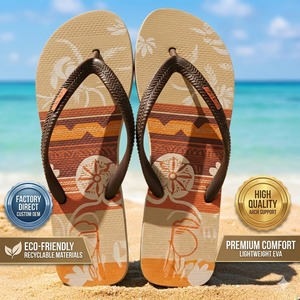 Sandalias de Playa Ligeras de Espuma EVA Personalizadas para Mujer y Hombre, con Soporte de Arco, Chanclas Reciclables con Suela Antideslizante, Proveedor Mayorista OEM - Product Image 1