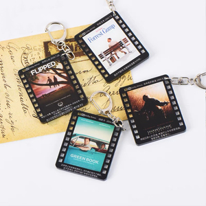 Gantungan kunci akrilik cetak UV kustom gantungan kunci Memorial sublimasi 3 ukuran yang berbeda gantungan kunci foto Digital paduan jenis logam - Product Image 1