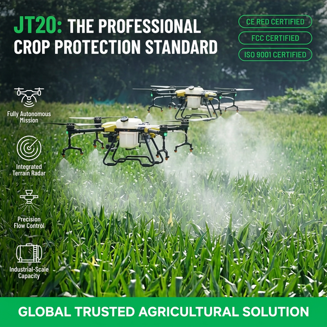 Joyance Precision Agricultural Sprayer Drone Autonomous GPS Crop Protection UAV for Farm Spraying CE RED Certified