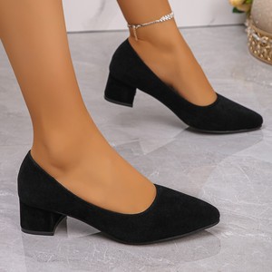 Chaussures à bout pointu et à talon bas pour femme, nouvelle collection automne, taille 43. - Product Image 1