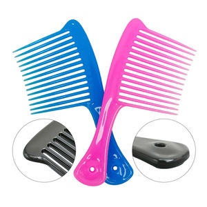 Commercio all'ingrosso della fabbrica pettine a pettine a denti larghi in plastica pettine piatto per denti Corse spazzola per capelli - Product Image 3