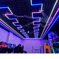 Lumière hexagonale LED personnalisée, luminaires de plafond modernes, lumière d'atelier automobile