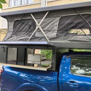 Personalizado para <span class=keywords><strong>Toyota</strong></span> <span class=keywords><strong>Hilux</strong></span> Camper Shells Plastic Pop-Up Short Bed Slide Truck Campers Hecho en China Fibra de vidrio 4x4 Capacidad para 4 personas - Product Image 4