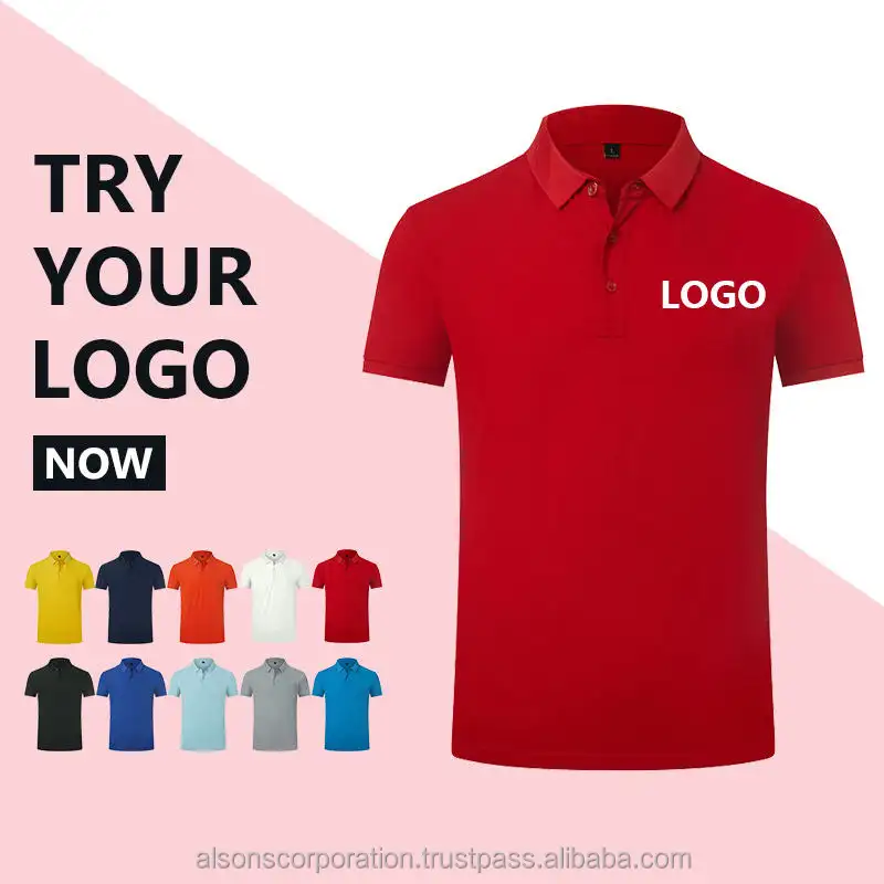 Top Fashion atacado retro malha manga curta T shirt secagem rápida personalizado bordado Logo dos homens esportes Polo T-Shirts